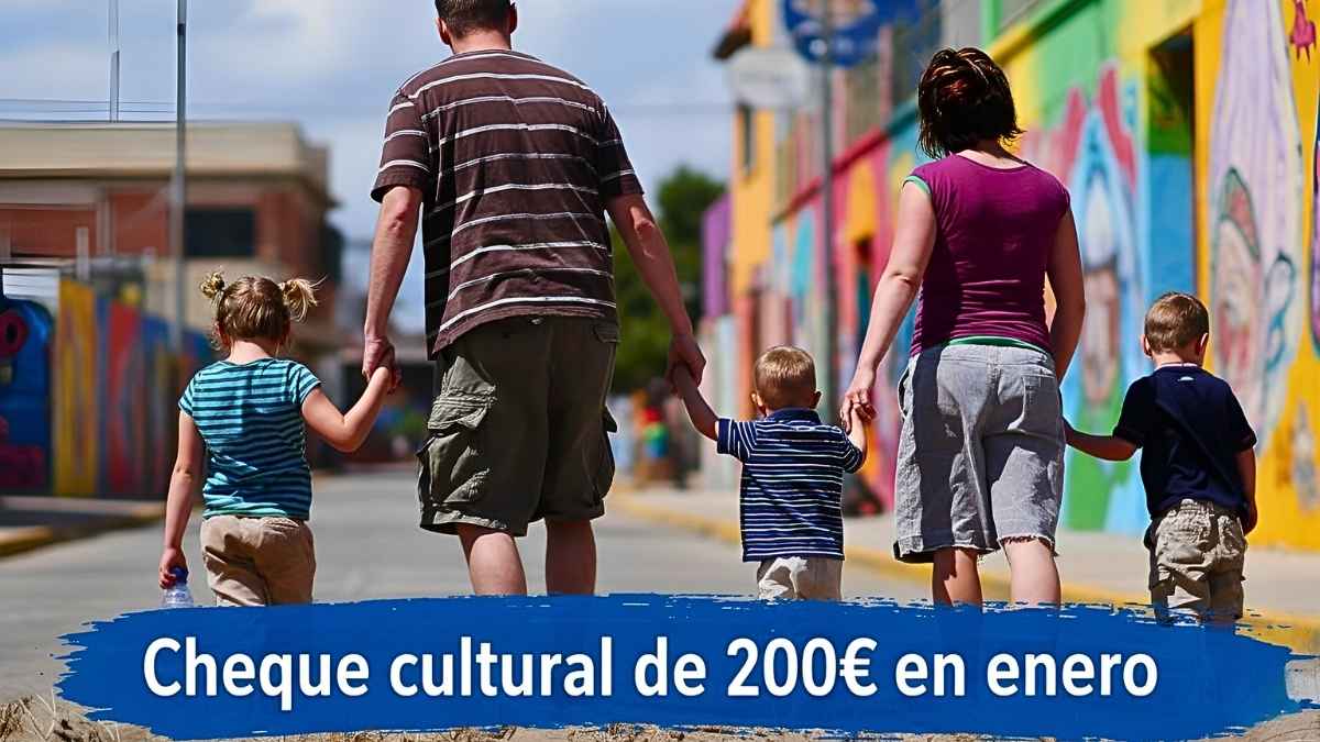 Cheque cultural de 200€ en enero: cómo solicitarlo y cuándo llega el ingreso