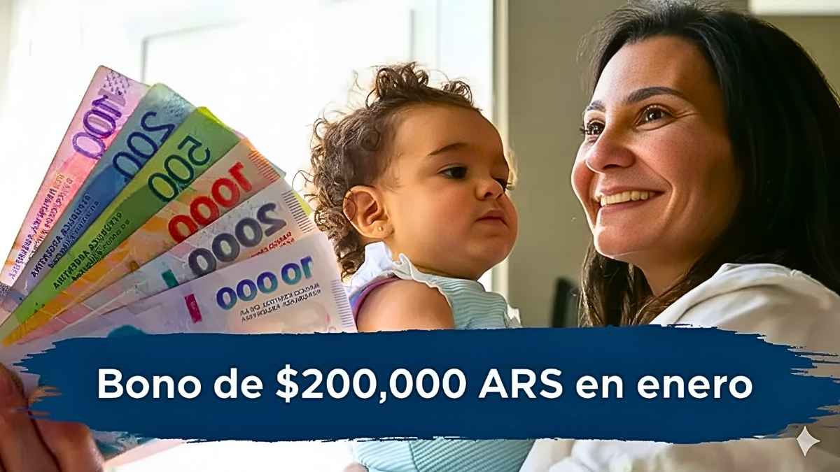 Bono de $200,000 ARS en enero: quiénes lo cobran, cómo anotarse y día confirmado de pago